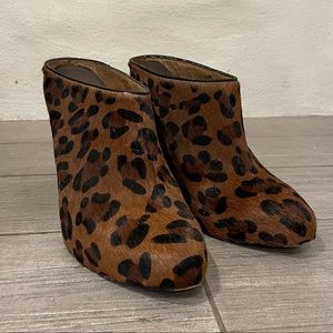 Joie Leopard Mule Booties